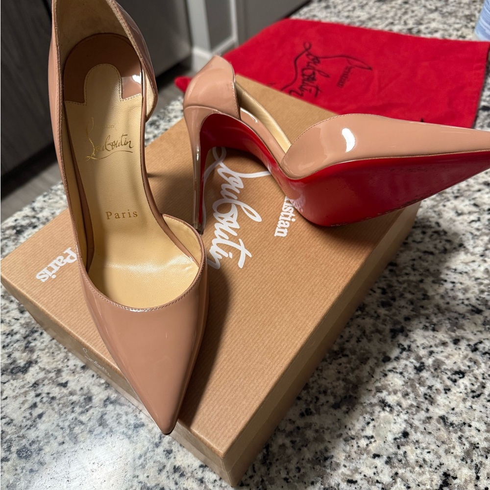 Christian Louboutin Nude and Red Heels